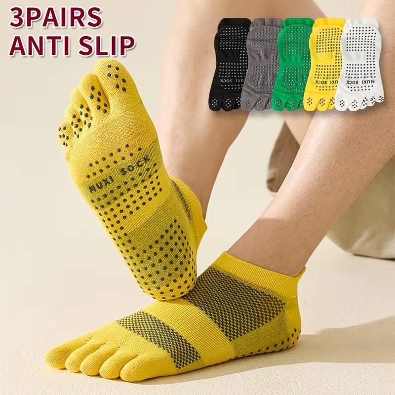 Men's 3-Pair Toe Socks Anti-Sl - đánh giá và giá Grip Sock Yoga