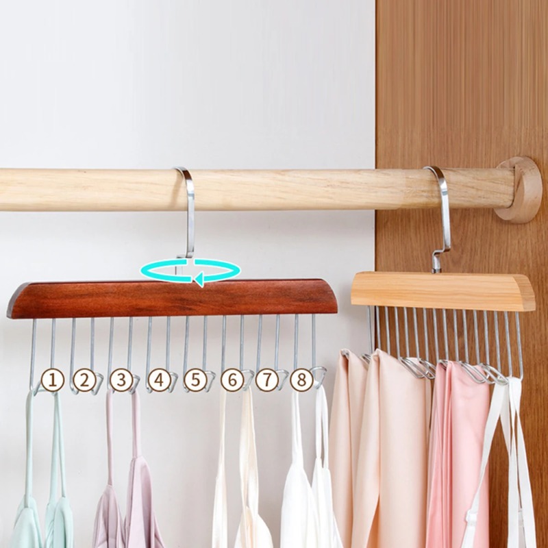 Solid Wood Eight-hook Hanger M - đánh giá và giá Sock Organizer Tray